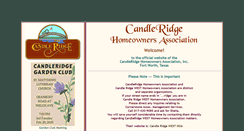 Desktop Screenshot of candleridgehomeowners.com