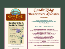 Tablet Screenshot of candleridgehomeowners.com